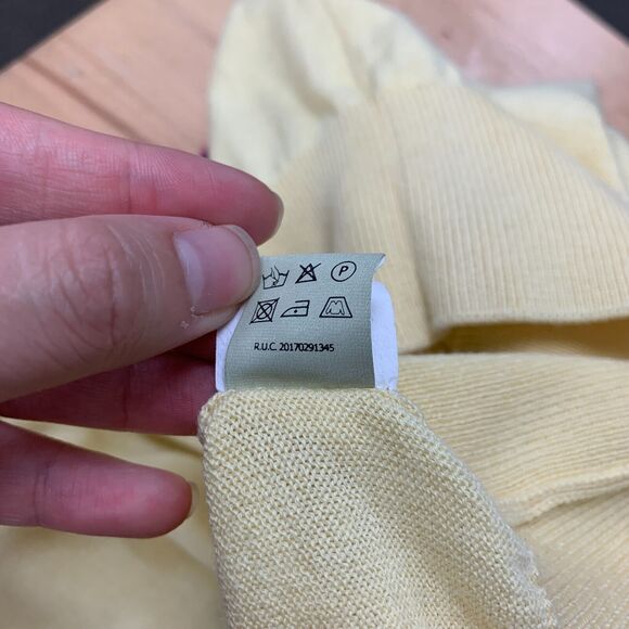 Straight Down Sweater Mens L Yellow Pima Cotton V Neck Long Sleeve Pullover - Picture 14 of 16